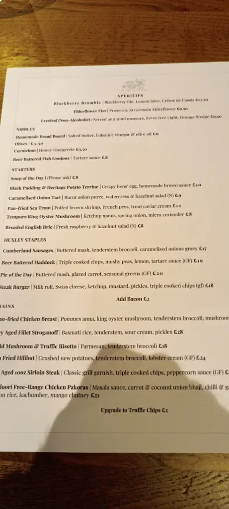 Menu_The Inn at Huxley_Tattenhall_imagen_3