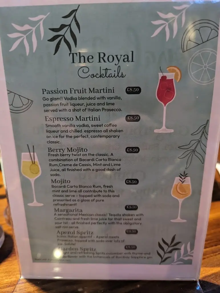 Menu_The Royal_Tankerton_image_1