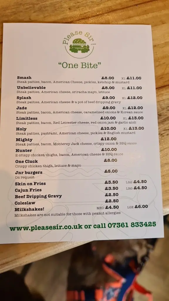 Menu_Please Sir !_Tankerton_image_4