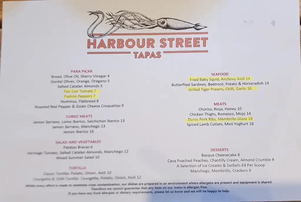 Menu_Harbour Street Tapas_Tankerton_image_1