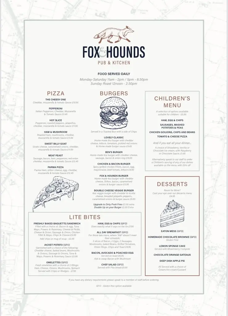 Menu_Fox & Hounds Public House_Syston_image_2