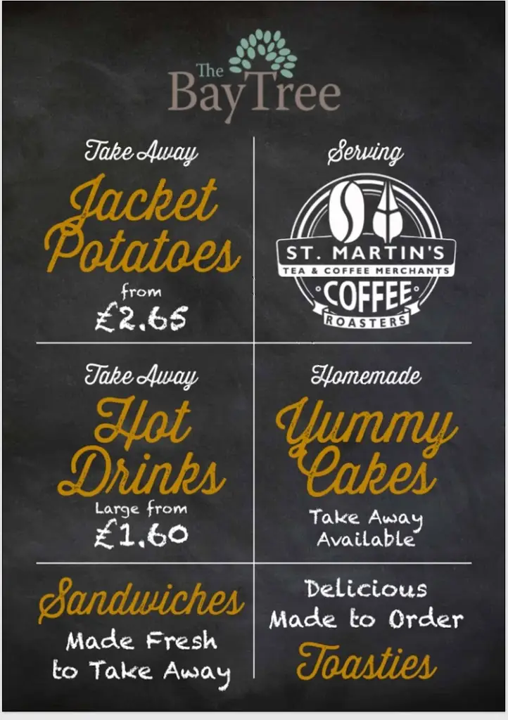 Menu_The Bay Tree Cafe_Syston_image_1