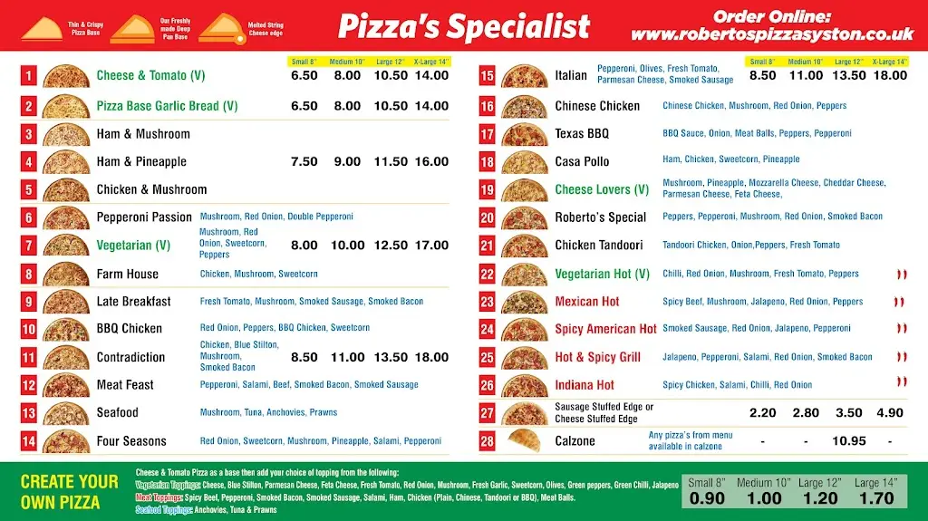 Menu_Roberto's Pizza_Syston_image_2