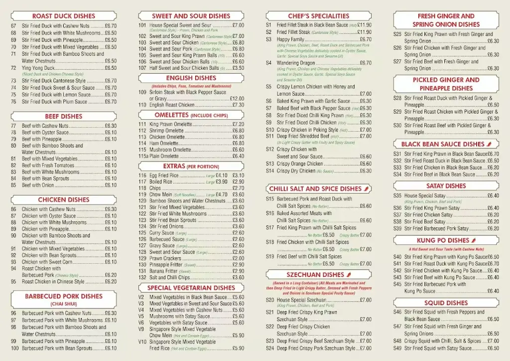 Menu_Syston House_Syston_image_2