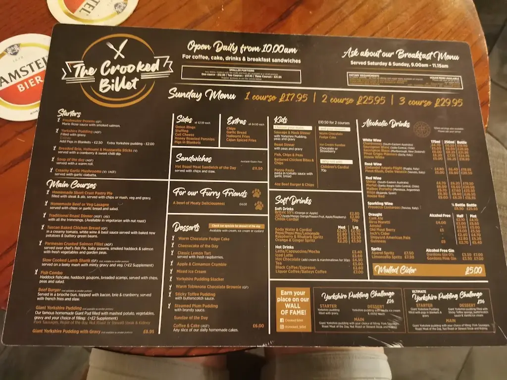 Menu_The Crooked Billet Inn_Tadcaster_image_2
