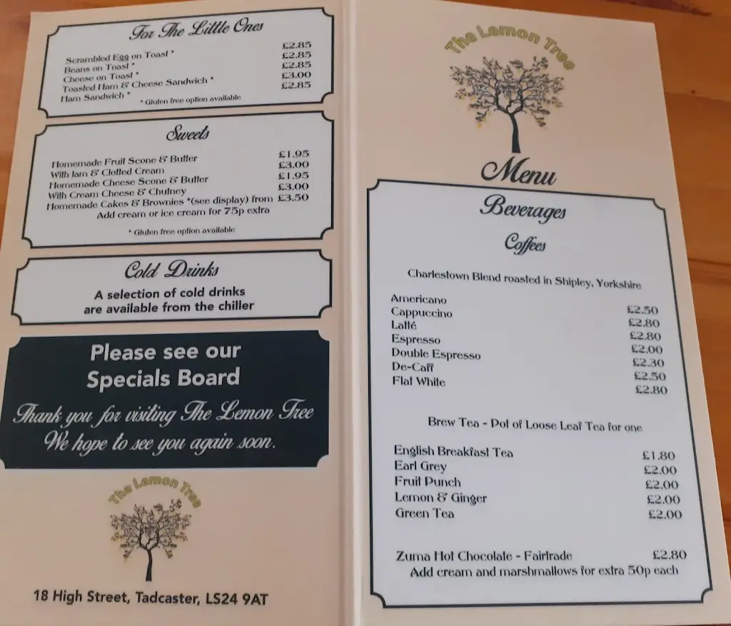 Menu_The Lemon Tree_Tadcaster_image_3