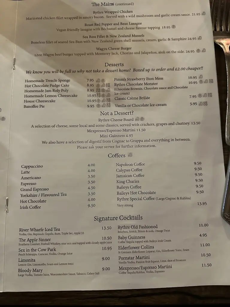 Menu_The Rythre Arms Steakhouse_Tadcaster_immagine_1