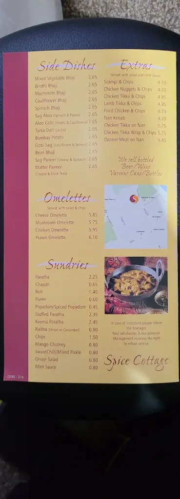Menu_Spice cottage Tadcaster_Tadcaster_immagine_4