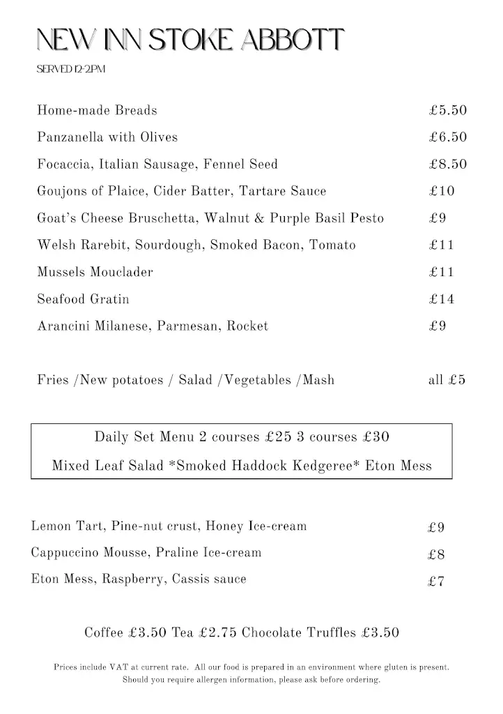 Menu_The New Inn_Beaminster_image_2