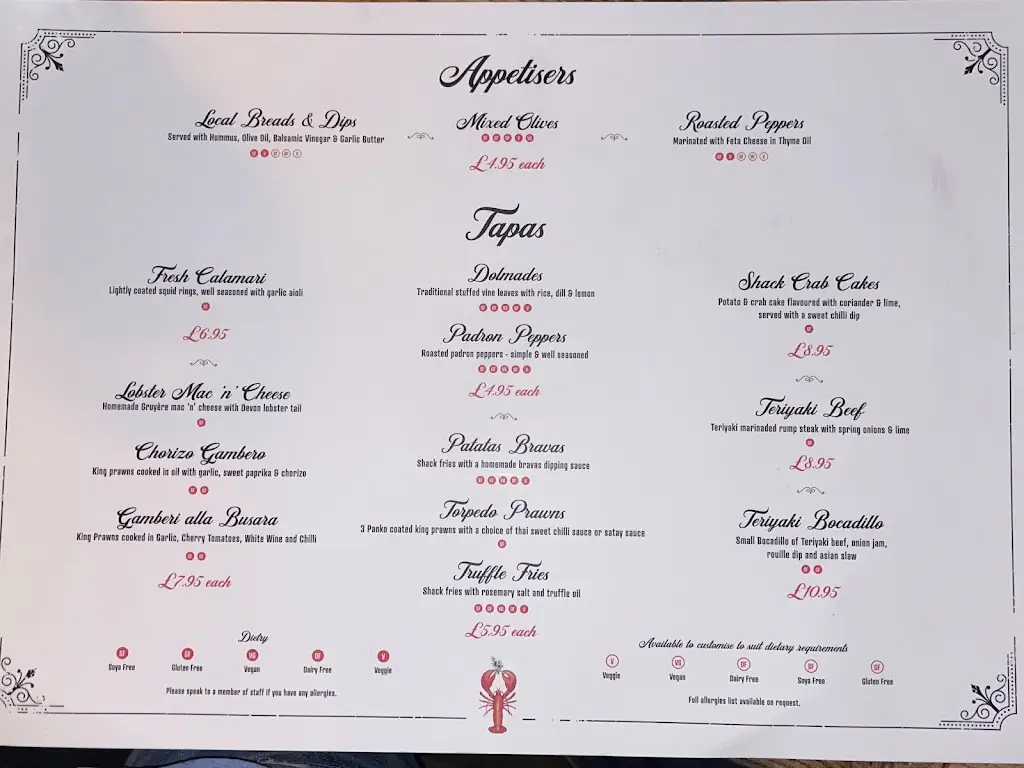 Menu_The Lobster Lounge & The Crab Shack_Teignmouth_image_2