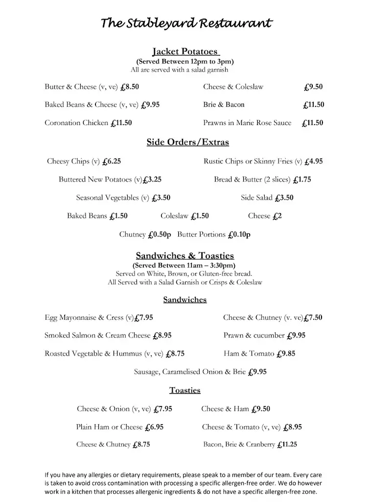 Menu_The Stableyard Restaurant_Beaminster_imagen_4
