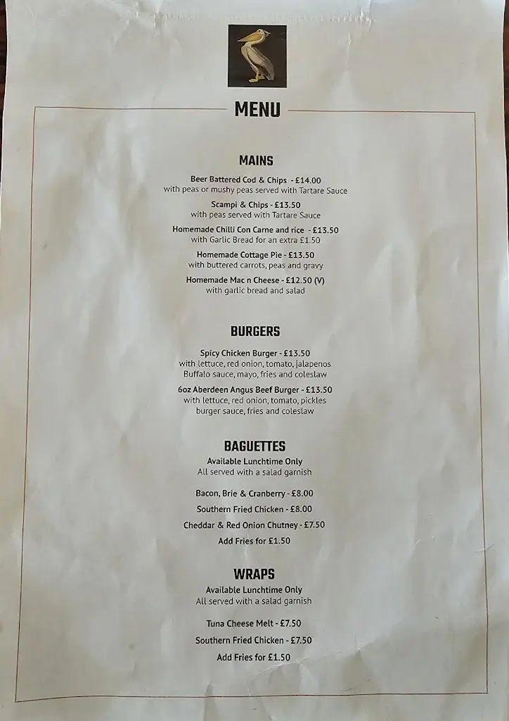 Menu_The Pelican_Tadley_image_2