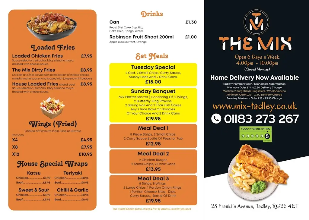 Menu_The Mix, Tadley_Tadley_image_2