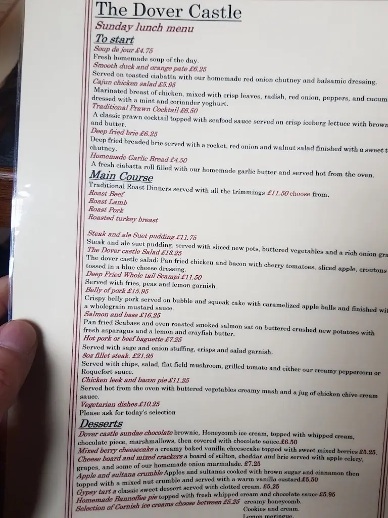 Menu_Dover Castle Inn_Teynham_image_4