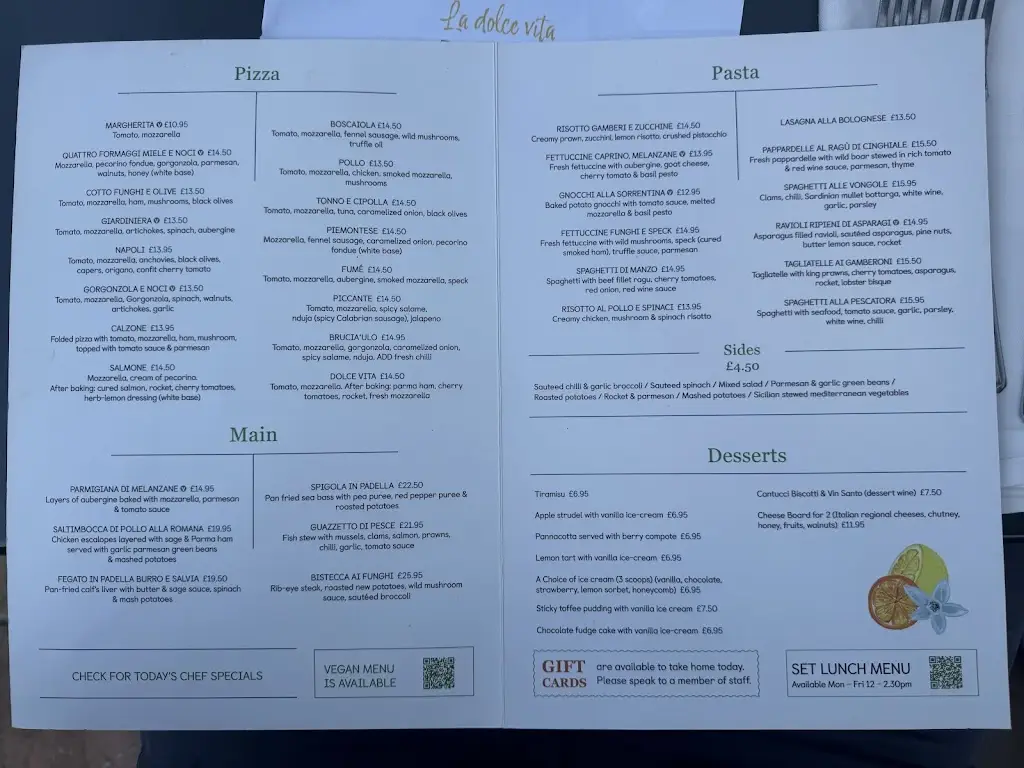 Menu_La Dolce Vita_Teddington_image_1