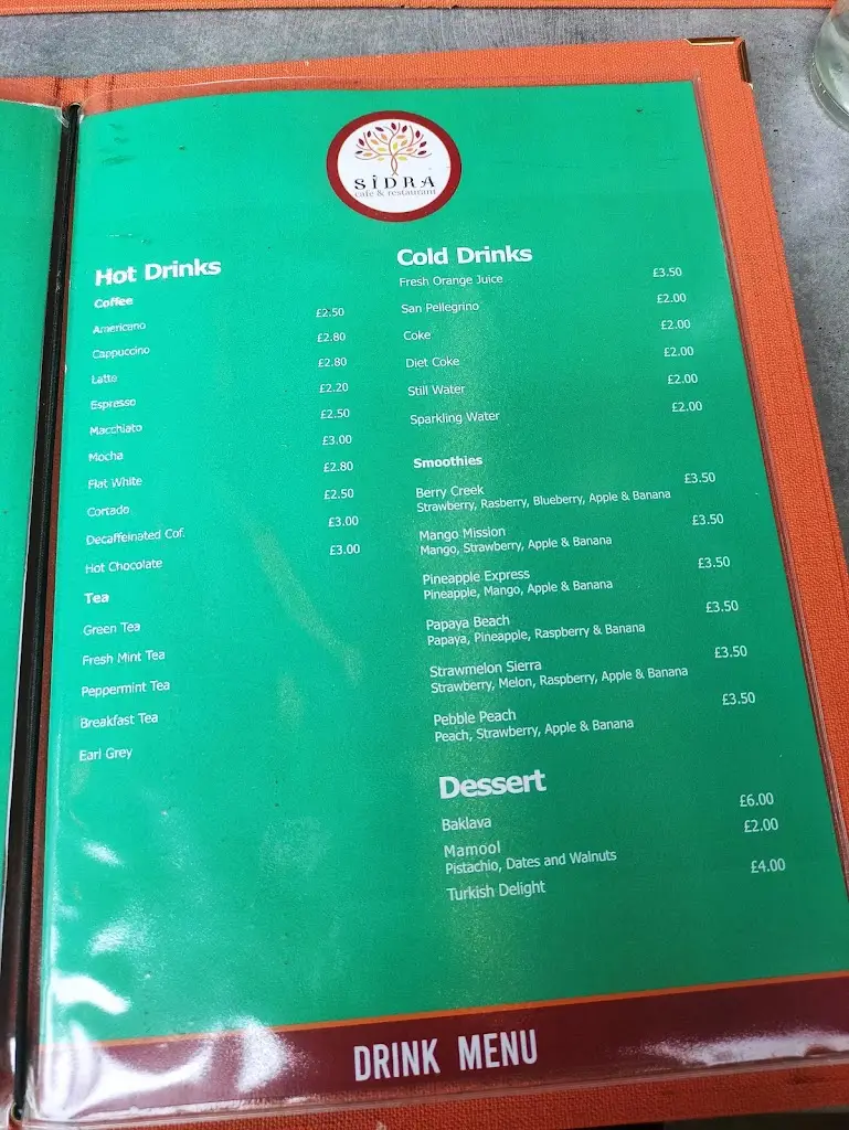 Menu_Sidra - Teddington_Teddington_immagine_2