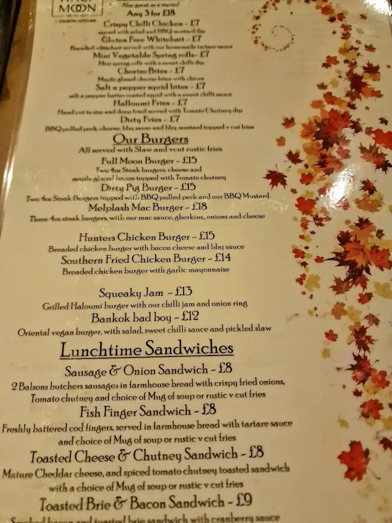 Menu_The Half Moon_Beaminster_image_4
