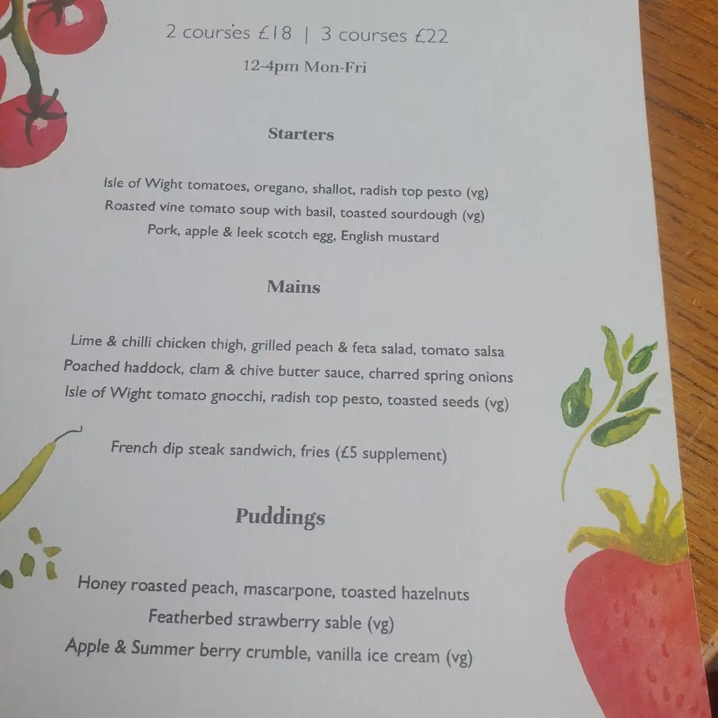 Menu_The Park_Teddington_immagine_1