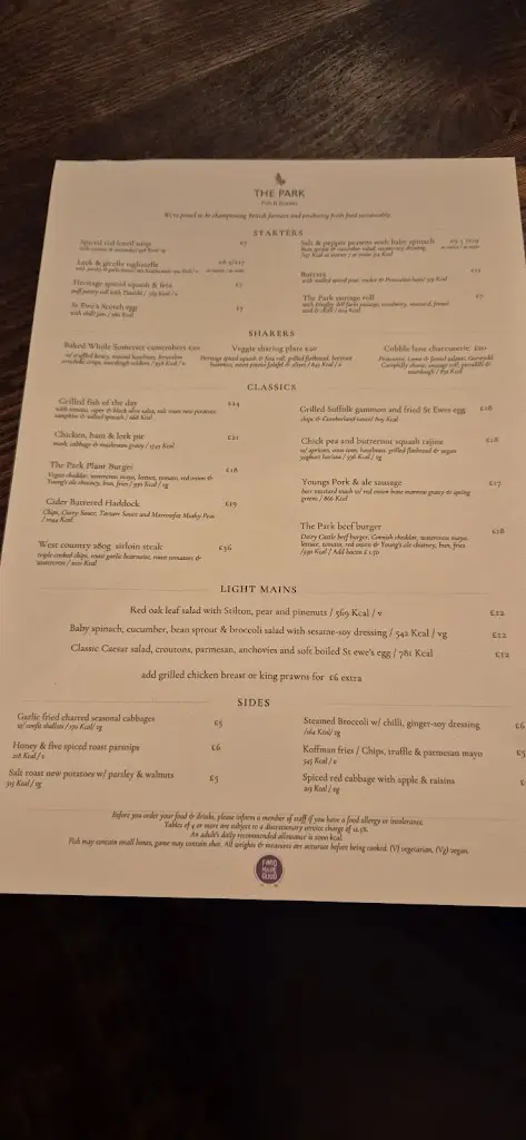 Menu_The Park_Teddington_immagine_4
