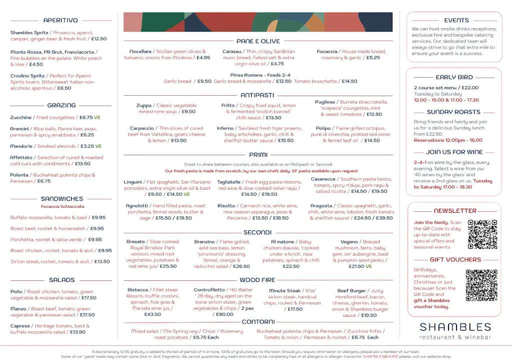 Menu_Shambles restaurant & winebar - Teddington_Teddington_image_1