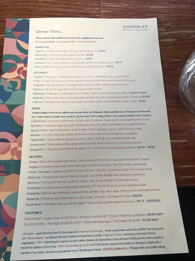 Menu_Shambles restaurant & winebar - Teddington_Teddington_image_4