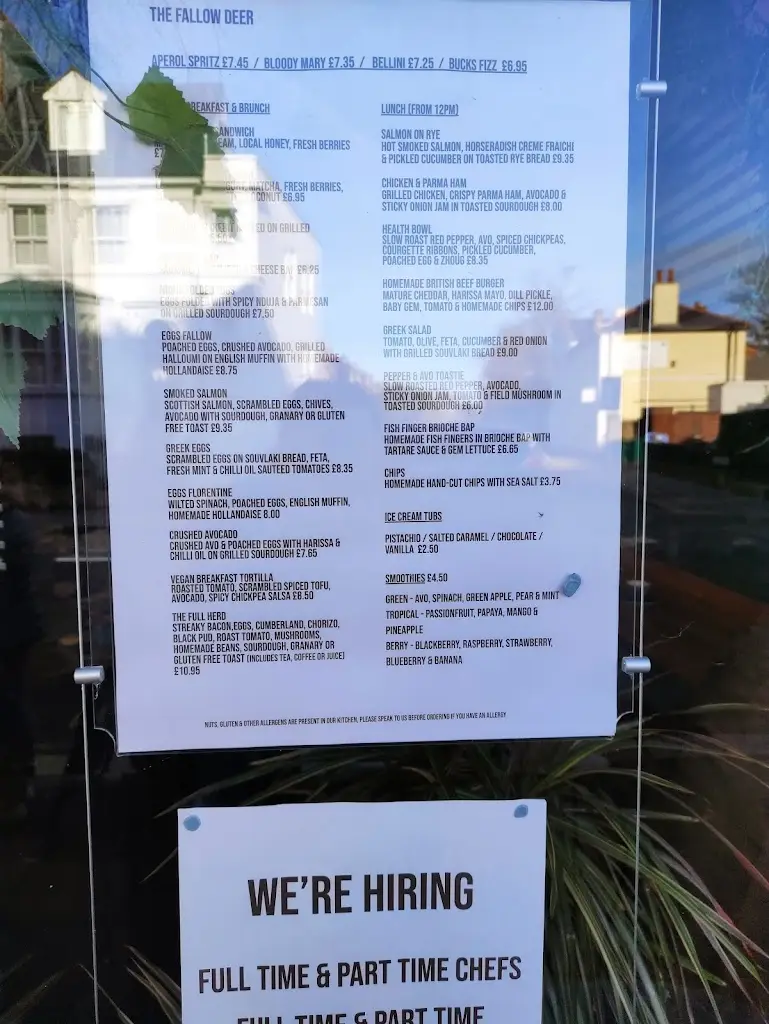 Menu_The Fallow Deer_Teddington_image_2