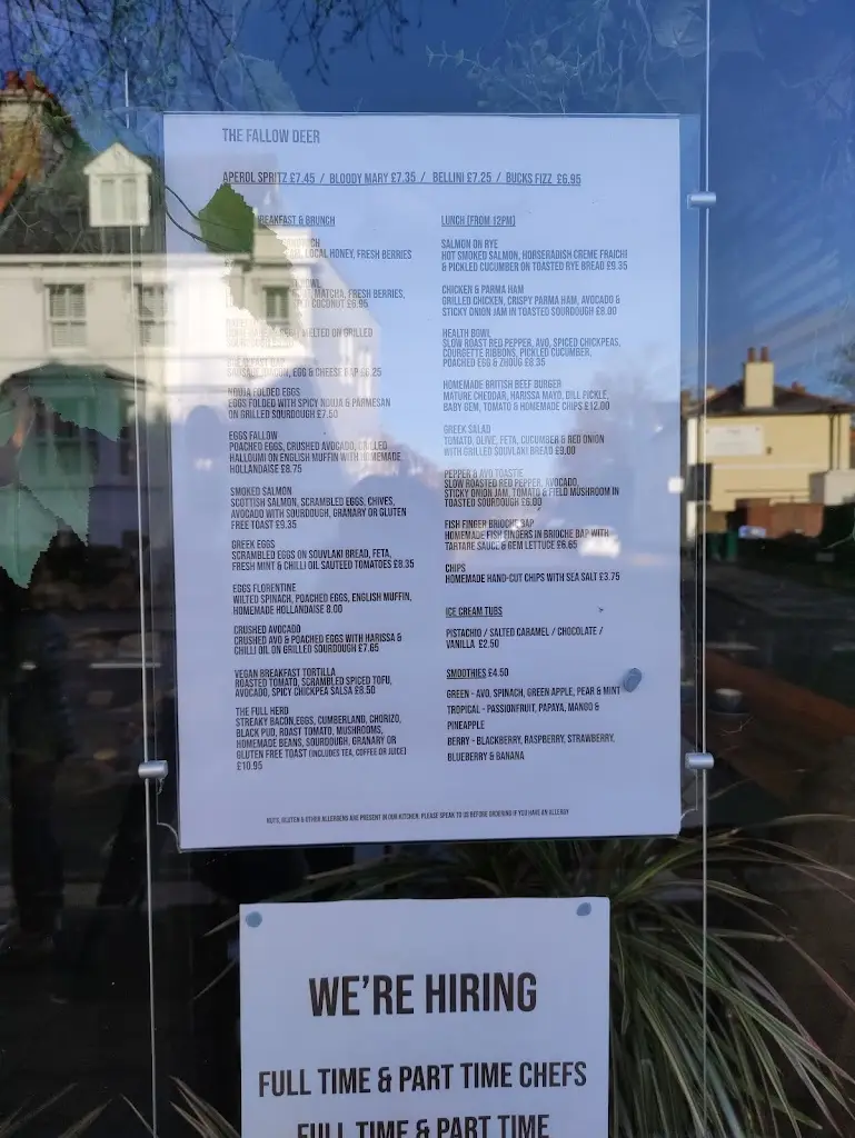 Menu_The Fallow Deer_Teddington_image_3