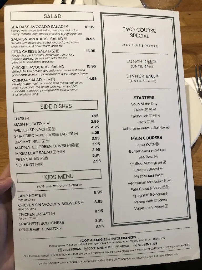 Menu_Filika Restaurant Theydon Bois_Theydon Bois_image_1