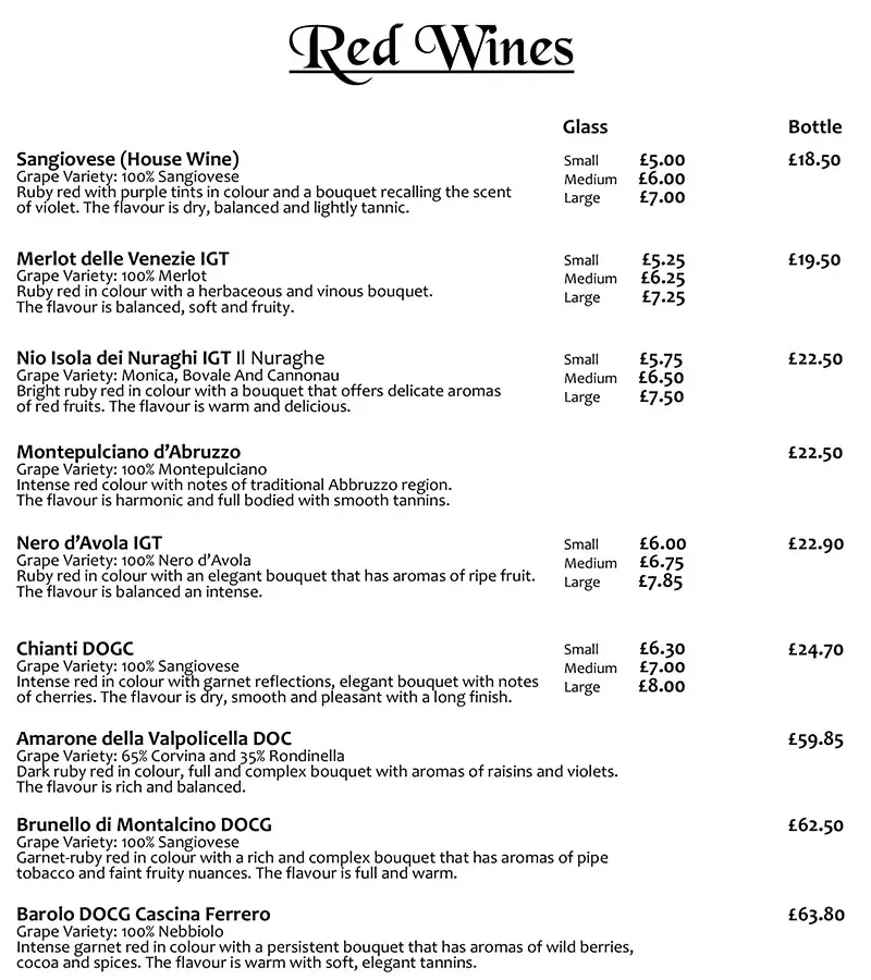 Menu_Il Bacio Theydon Bois_Theydon Bois_image_1
