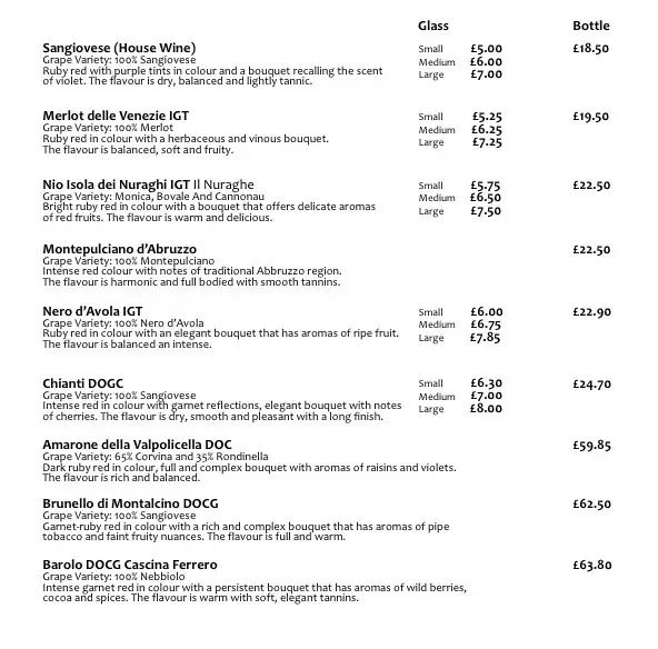 Menu_Il Bacio Theydon Bois_Theydon Bois_image_2