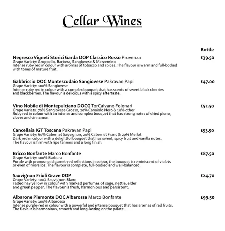 Menu_Il Bacio Theydon Bois_Theydon Bois_image_3