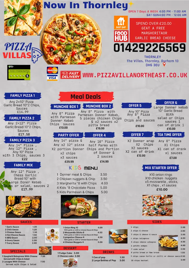 Menu_Pizza Villa_Thornley_image_1