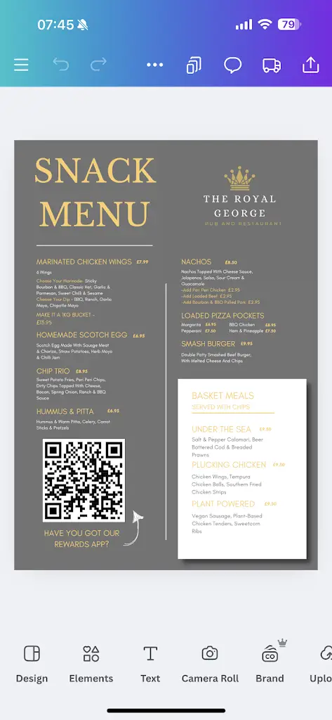 Menu_Royal George Thornbury_Thornbury_image_3