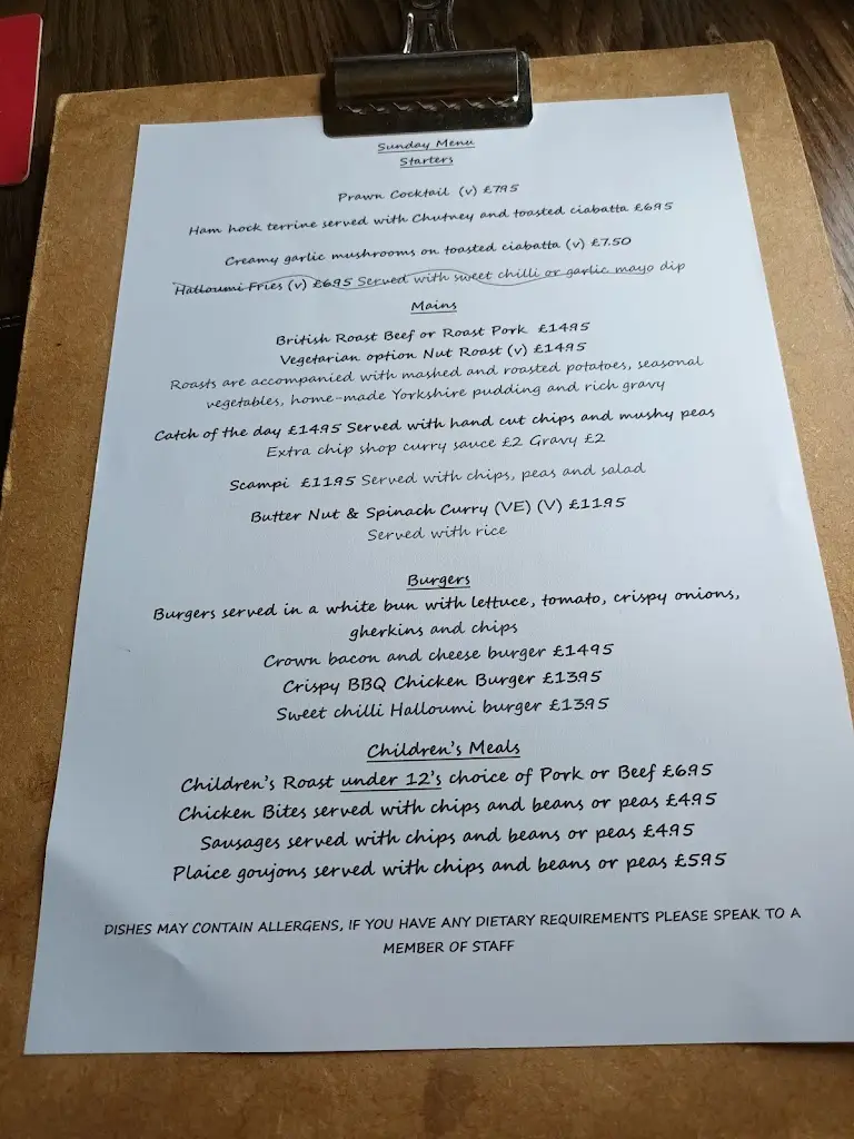 Menu_Crown & Anchor Tickton Beverley_Tickton_image_1