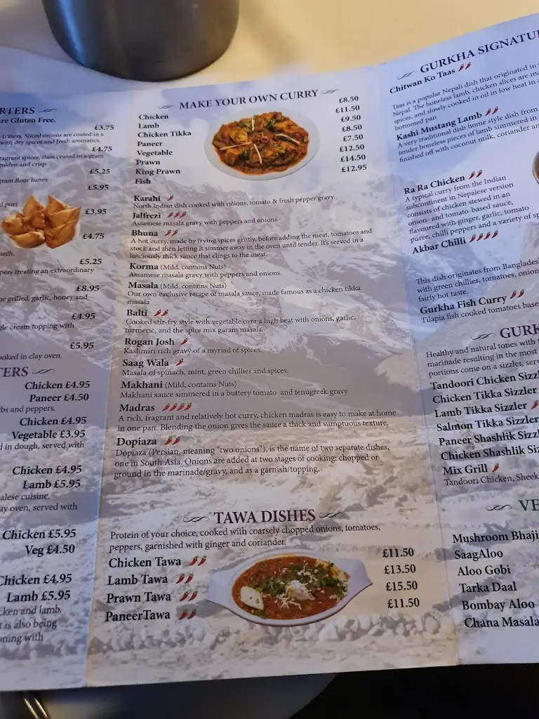 Menu_Mount Gurkha Village_Tibshelf_image_3