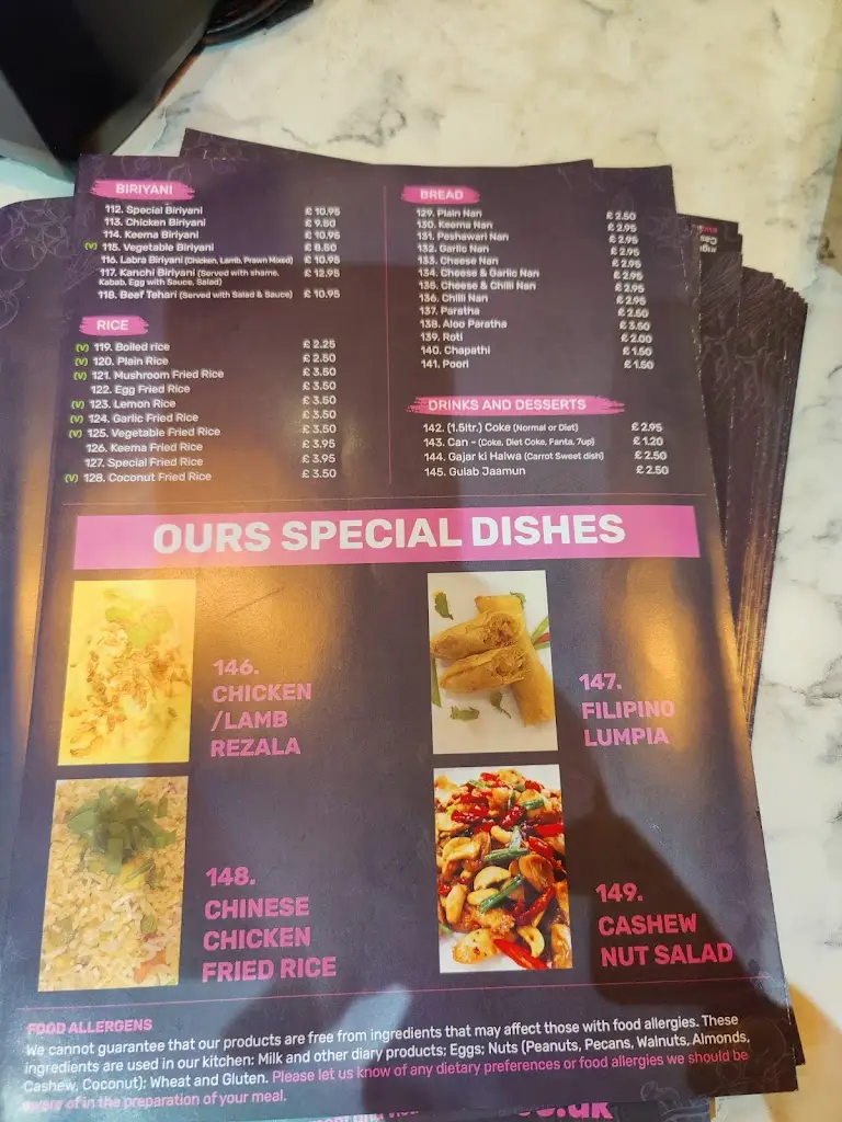 Menu_The Garden Of Spice_Tibshelf_image_4