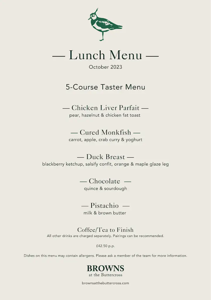 Menu_Browns at the Buttercross_Tickhill_image_3