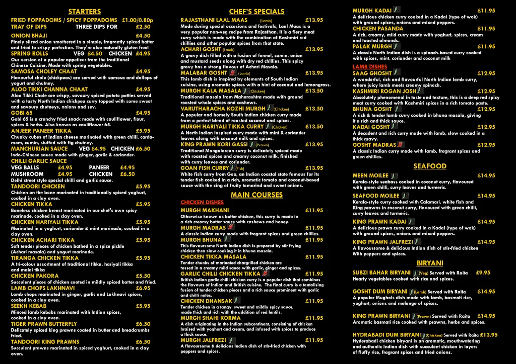 Menu_Gwalior : Traditional Indian Kitchen_Tiverton_image_1