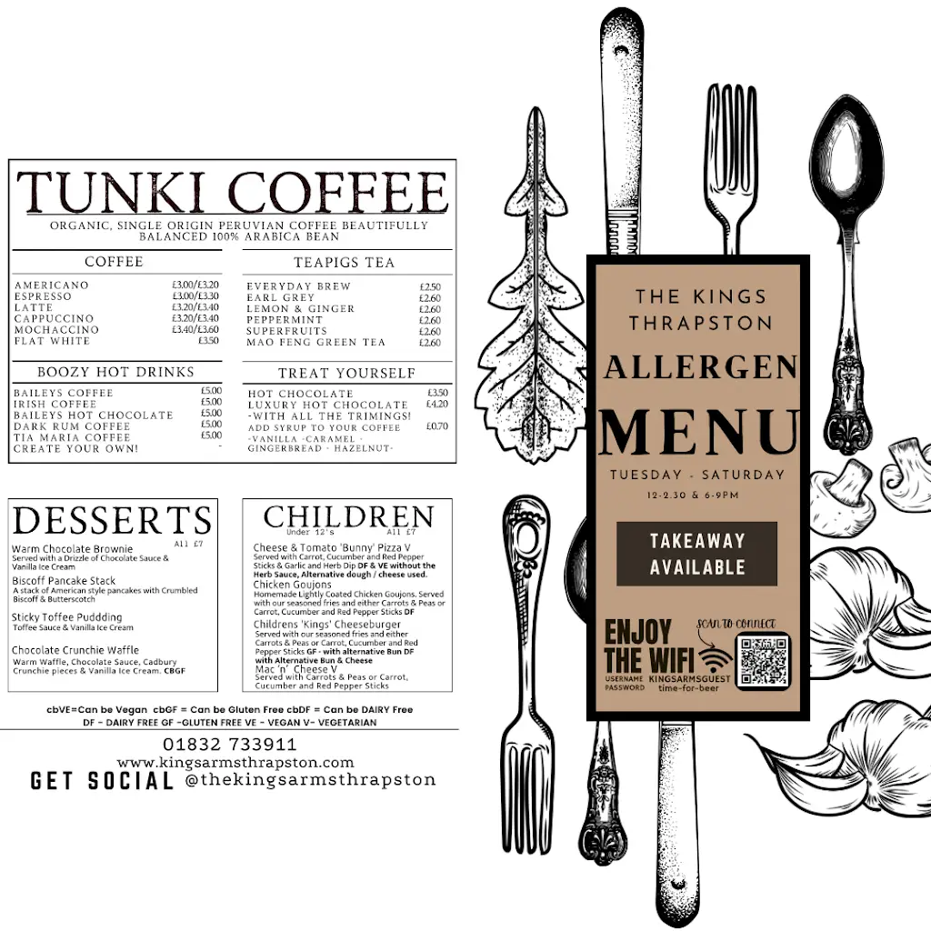 Menu_The Kings Arms_Thrapston_image_4
