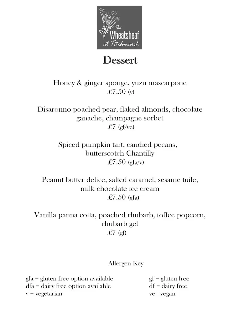 Menu_The Wheatsheaf_Thrapston_image_3