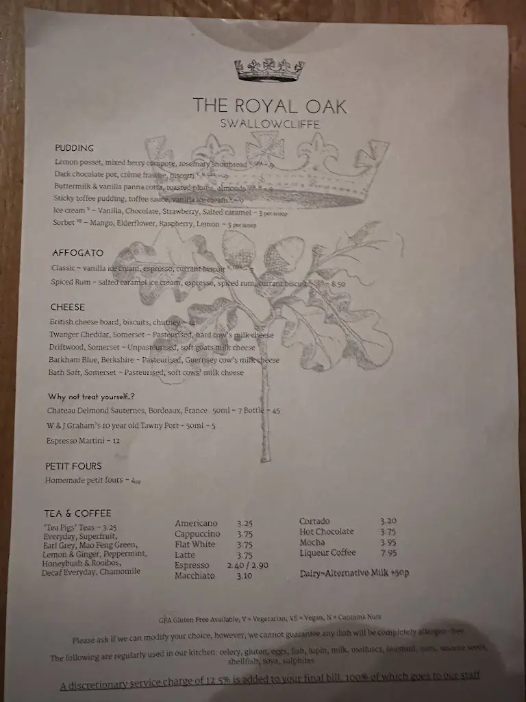 Menu_The Royal Oak_Tisbury_image_4