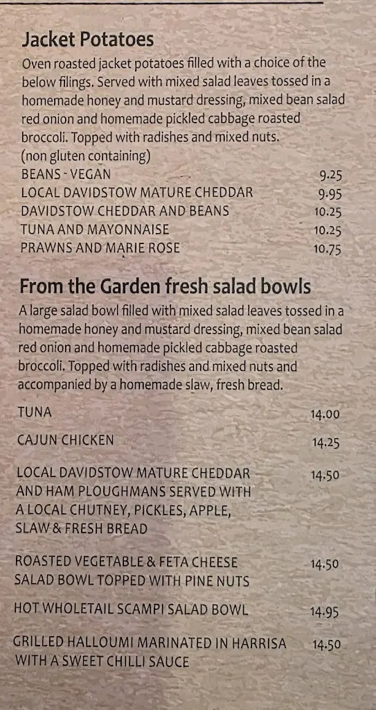 Menu_King Arthur's Cafe_Tintagel_image_1