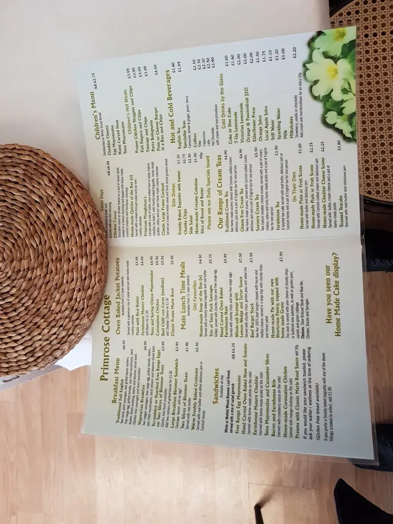Menu_Primrose Cottage Café Tea & Coffee Shop_Tintagel_image_3