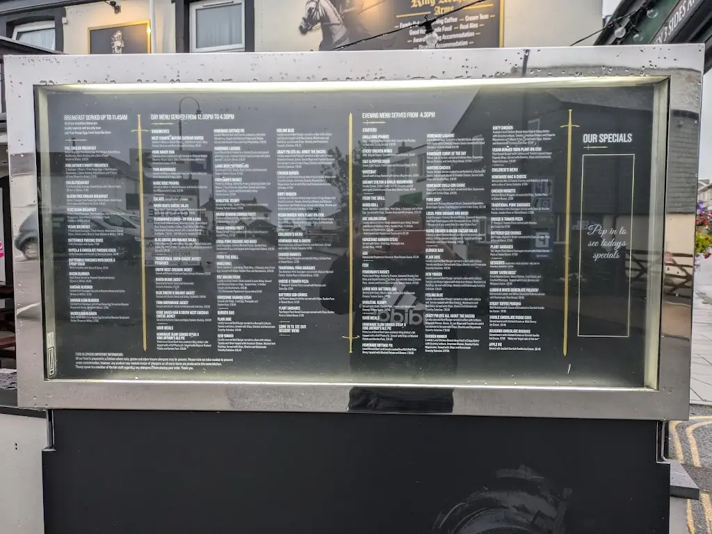 Menu_King Arthur's Arms_Tintagel_image_3