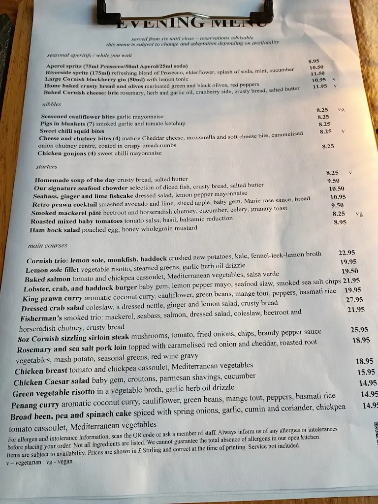 Menu_The Riverside (Guest Accommodation & Coastal Restaurant)_Tintagel_image_2