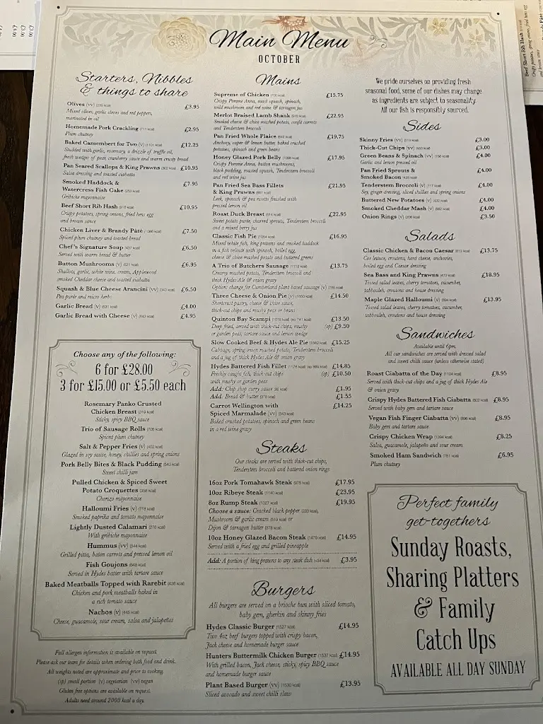 Menu_The Pack Horse_Tottington_image_2