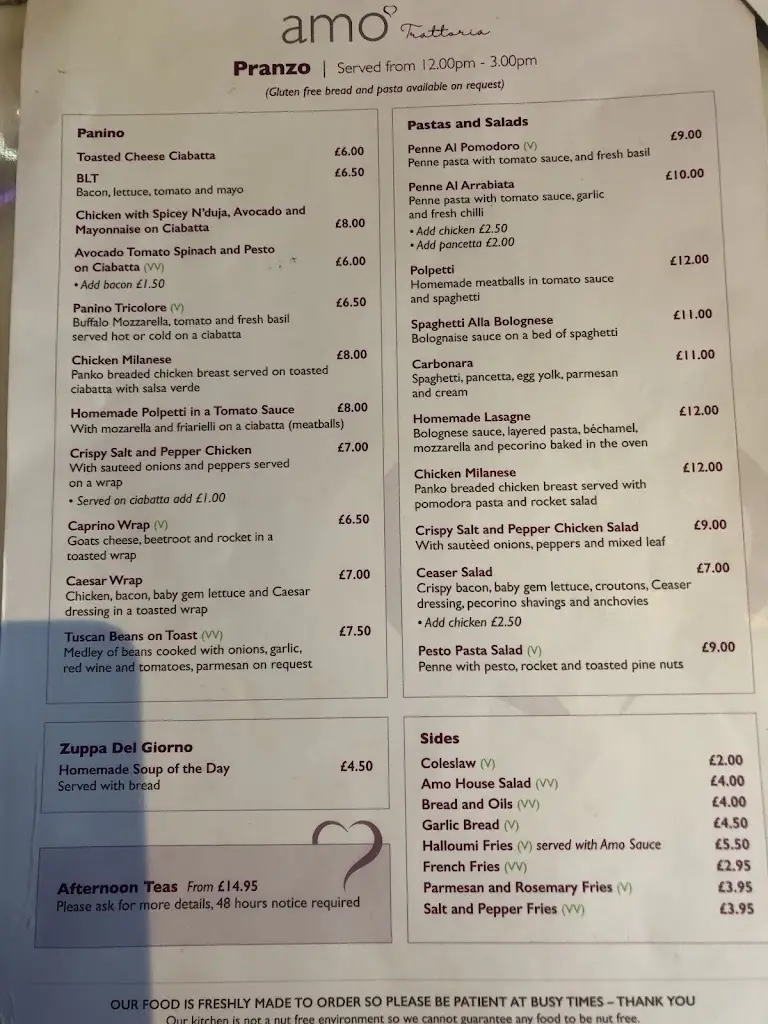 Menu_Amo Trattoria_Town Row_image_1