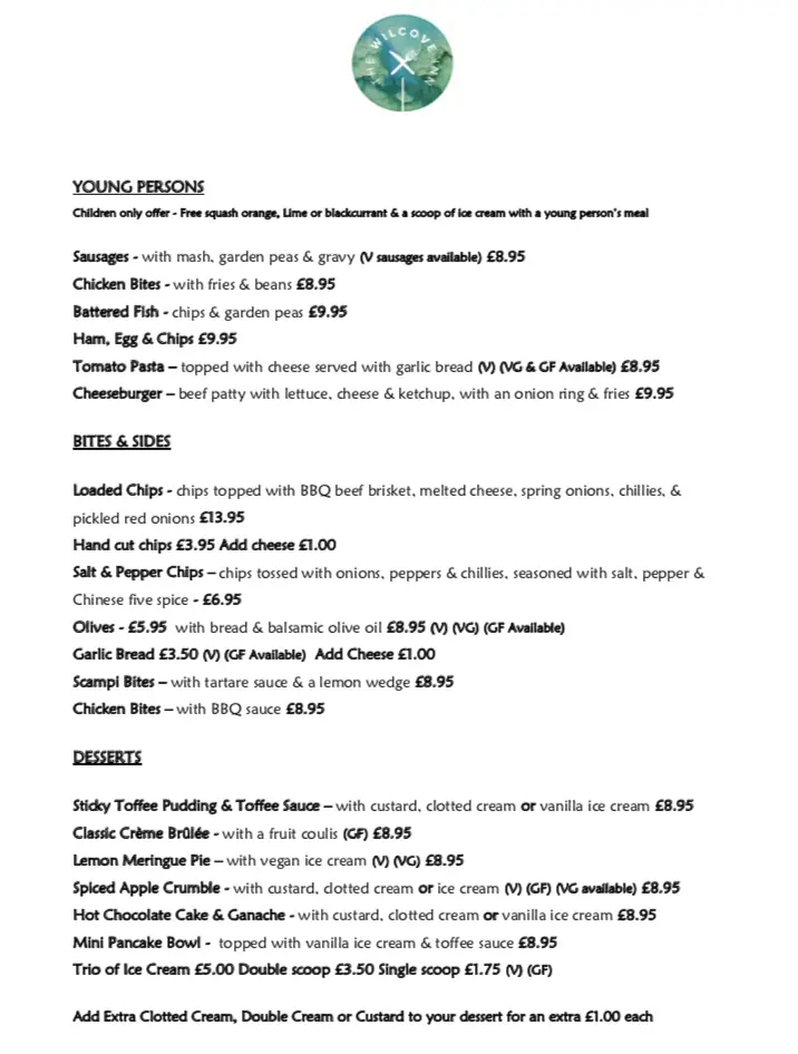 Menu_The Wilcove Inn_Torpoint_image_1