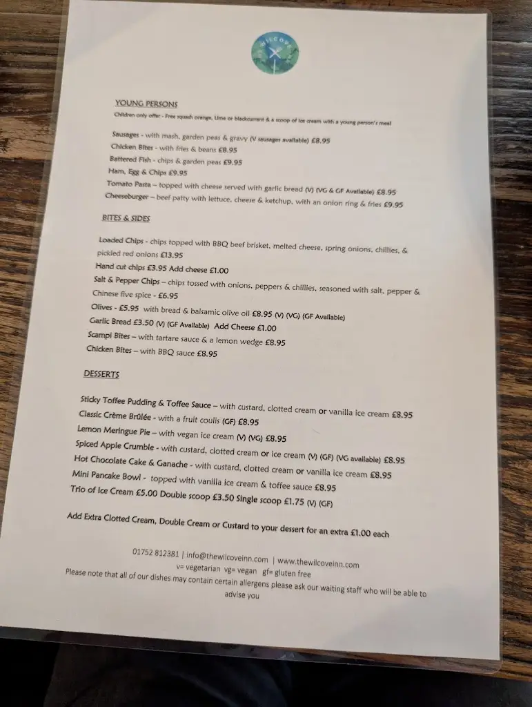 Menu_The Wilcove Inn_Torpoint_image_2