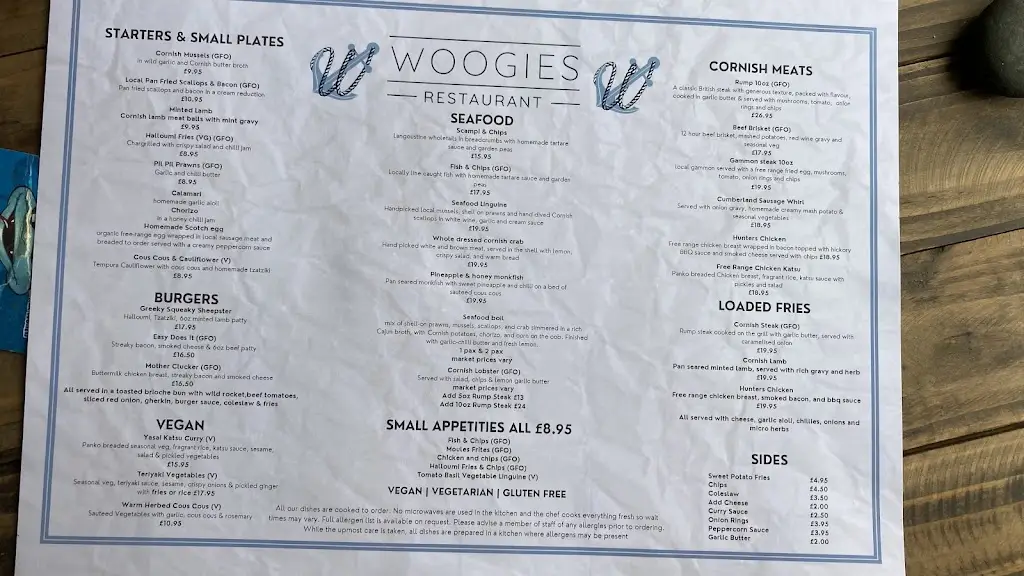 Menu_WOOGIES STEAK BURGERS SEAFOOD_Torpoint_image_1